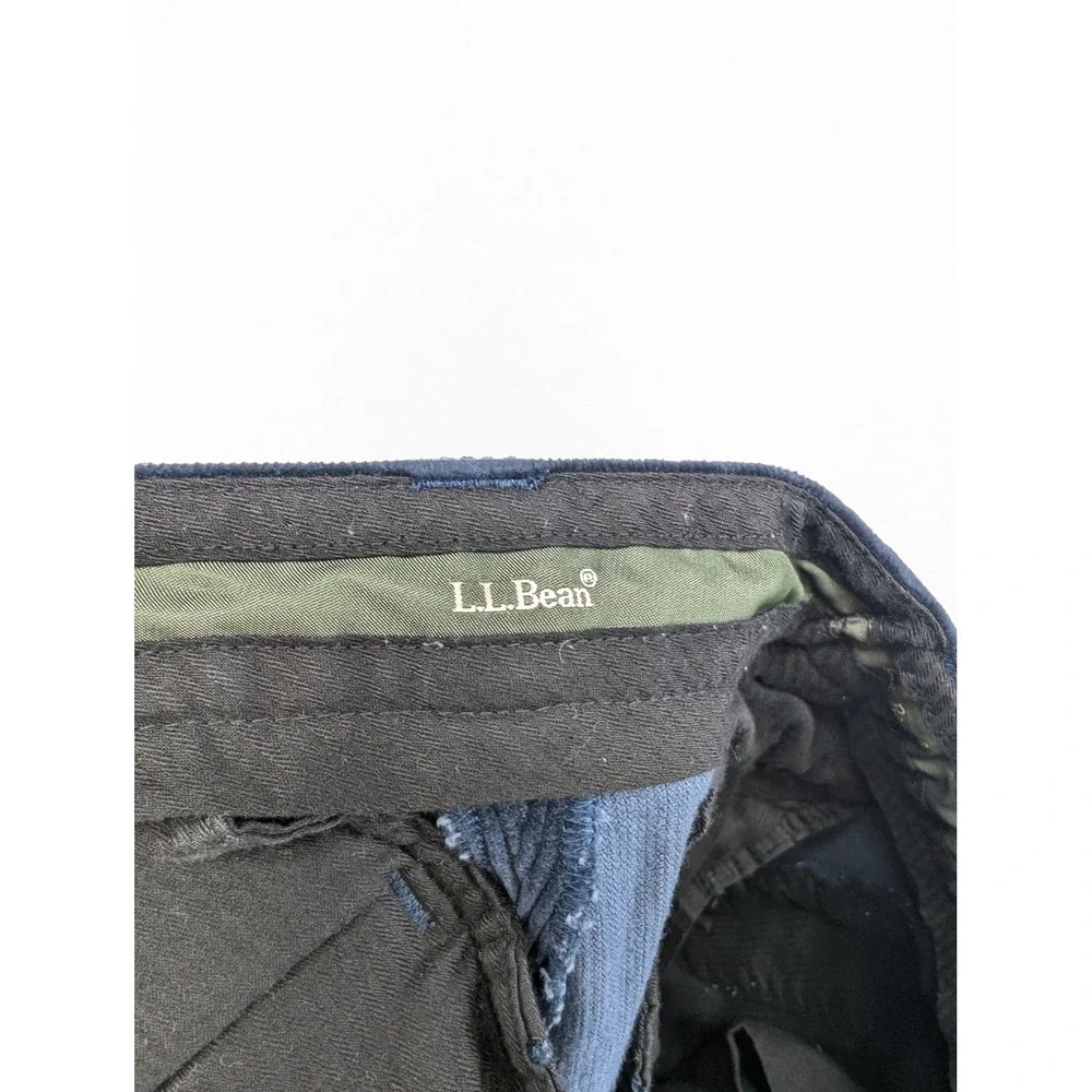 LL Bean Comfort Waist Corduroy Pants Size 35 Navy Blue‎ Men Casual 35 x 28